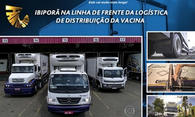 Matéria do Fantástico mostra produtos da Associada do Sindimetal, Furgão Ibiporã na linha de frente da logística da vacina.